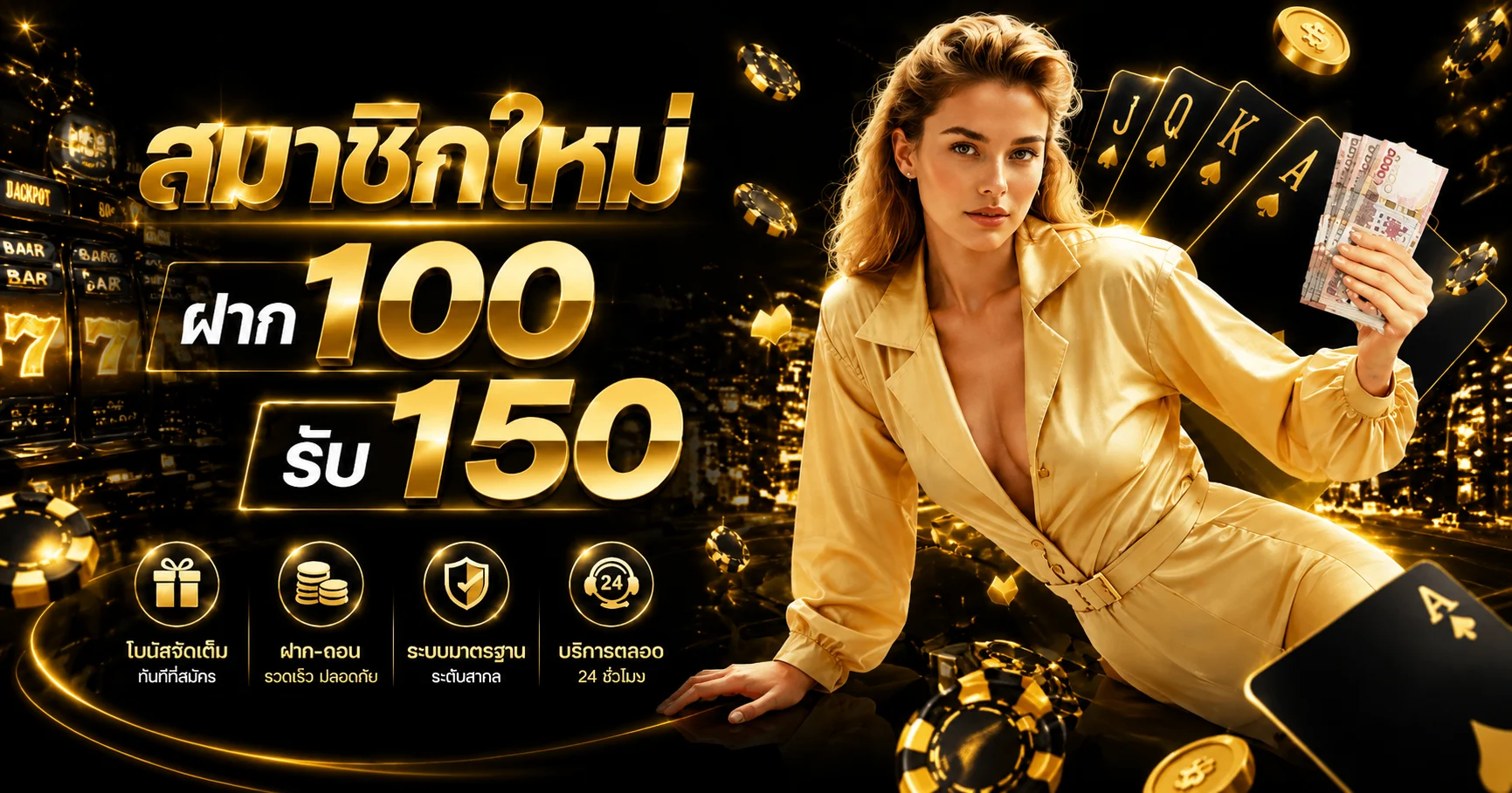 แบนเนอร์เกมแนะนำ PK118 โทนทองดำ